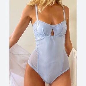 Free People We Are HAH Periwinkle Chemise